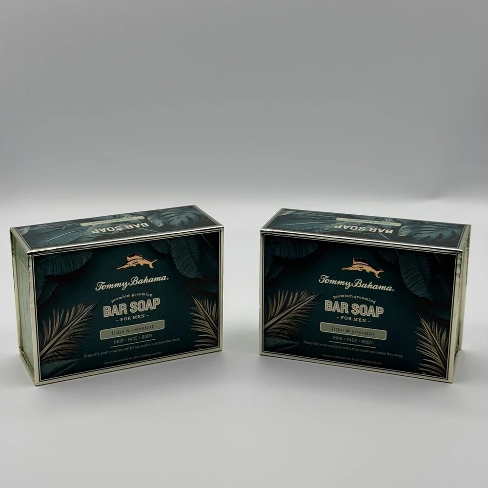 Tommy Bahama Men Lime & Coconut Bar Soap 10oz Hair Face Body 2 Pack NEW